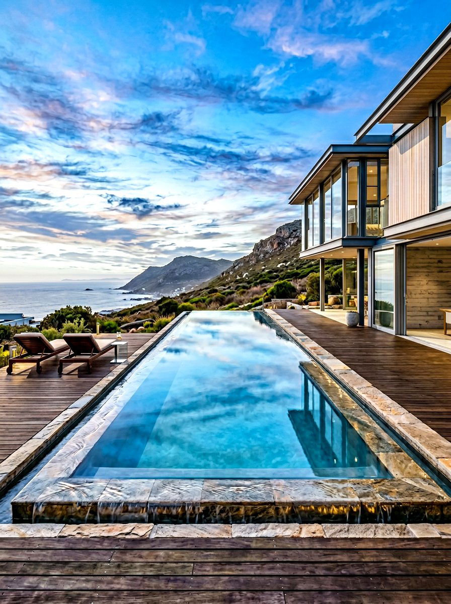 Contemporary Rim Flow Pool - 30 inground pool ideas