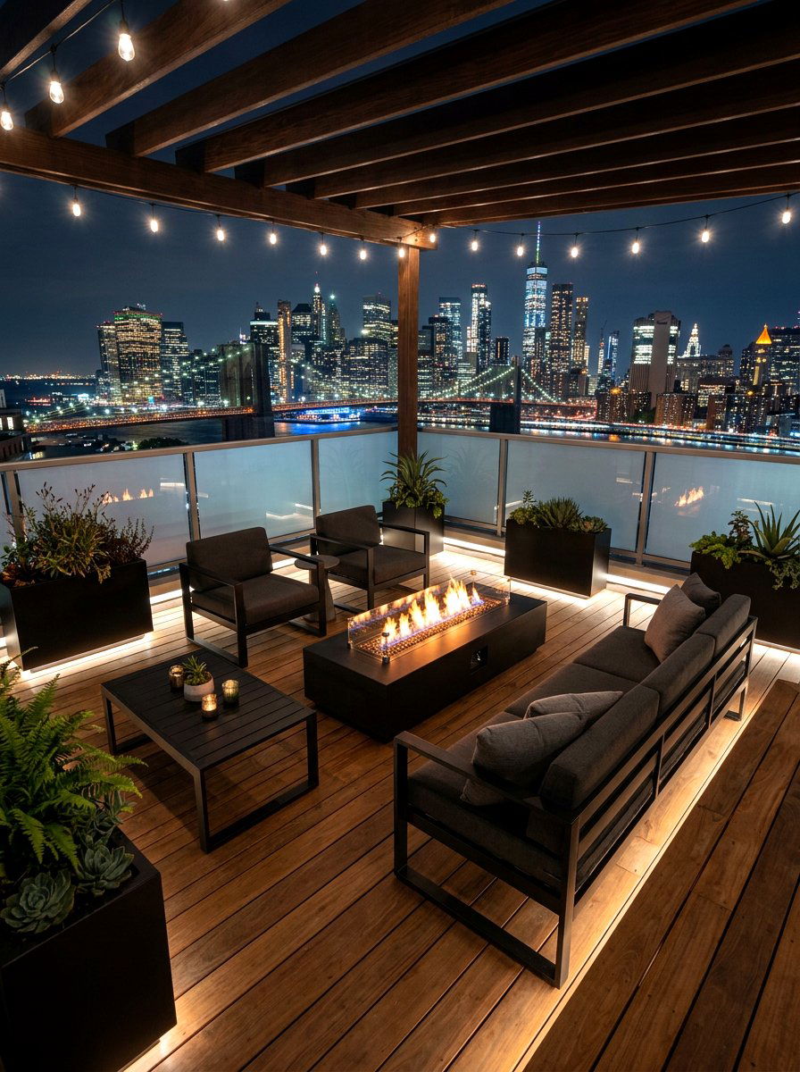 Contemporary Rooftop Deck - 30 alfresco birthday party ideas