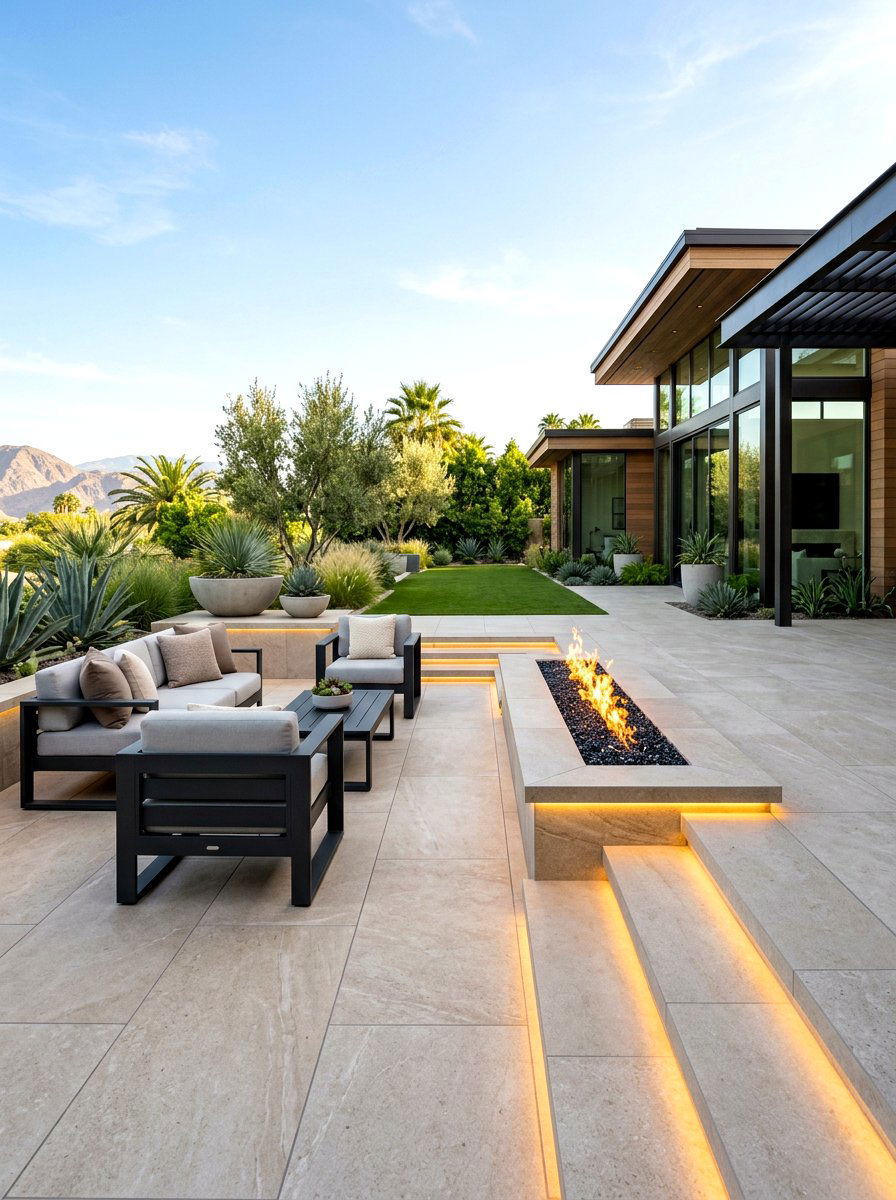 Contemporary Sand Toned Patio - 30 sand toned patio ideas