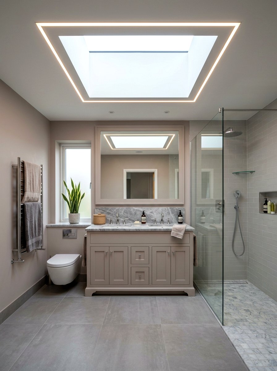 Contemporary Shower Skylight - 30 shower skylight ideas