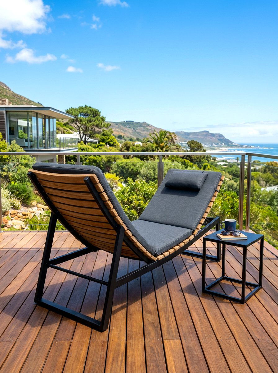 Contemporary Slat Lounger - 30 chaise lounge patio ideas