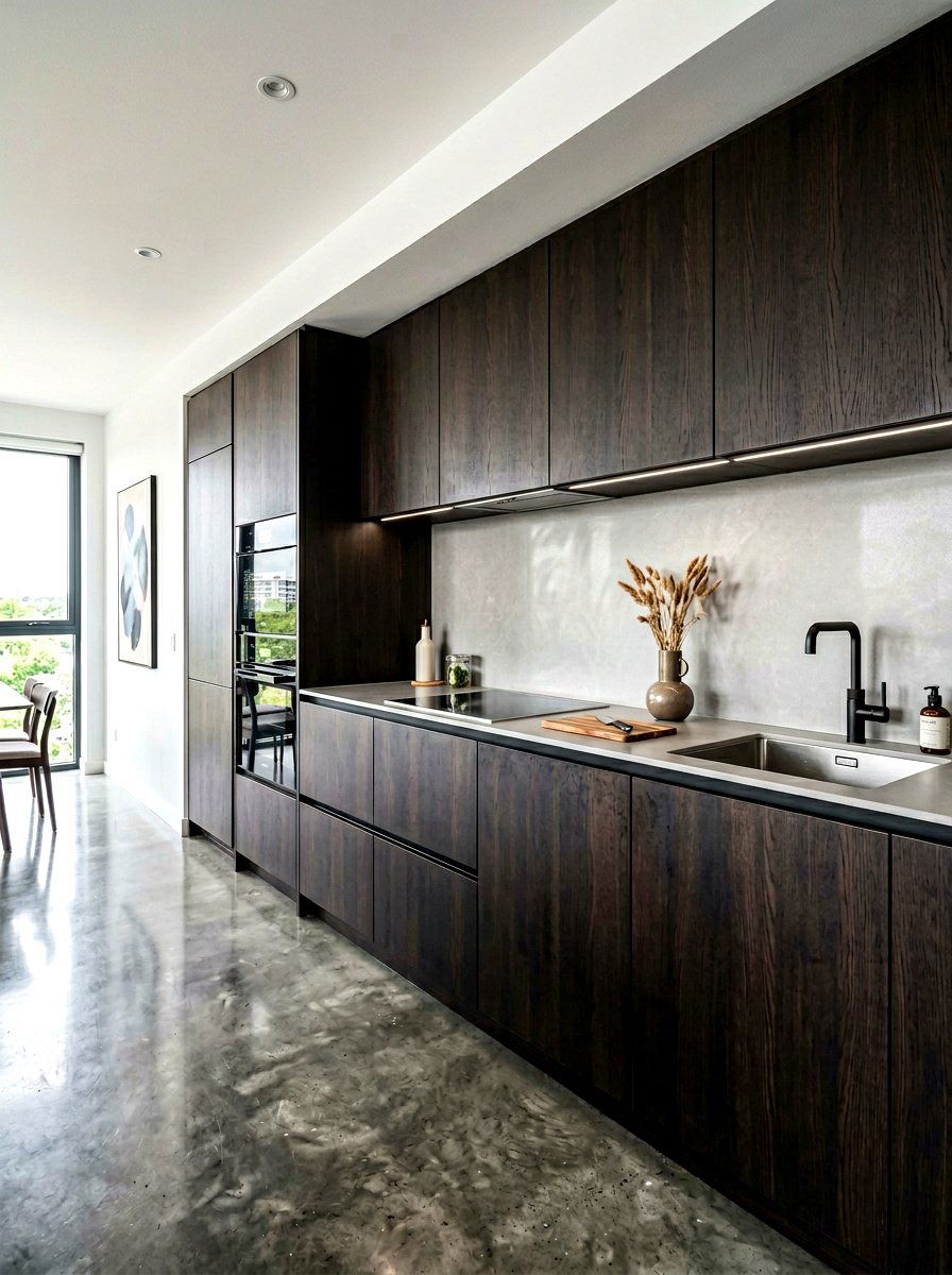 Contemporary Sleek One Wall Kitchen - 30 one wall kitchen ideas