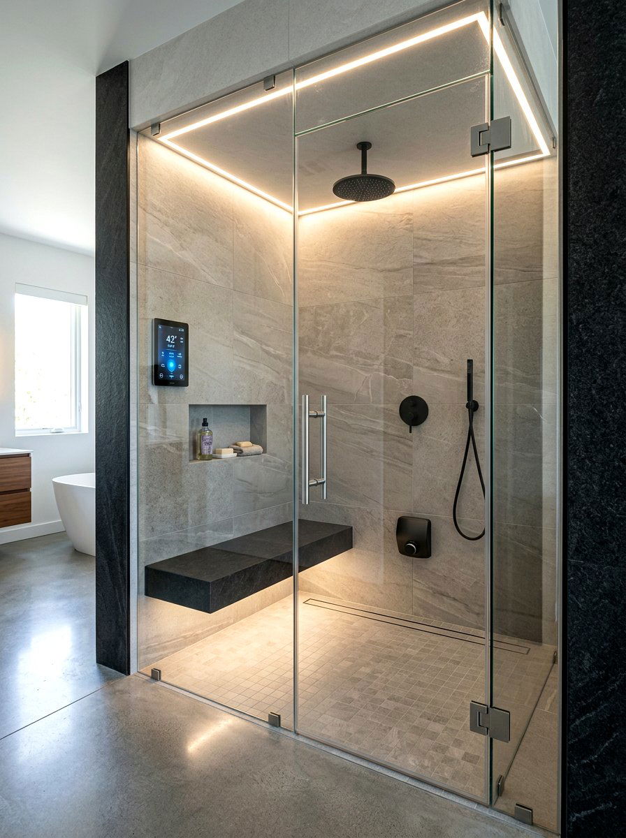 Contemporary Steam Shower Unit - 30 steam shower bathroom ideas