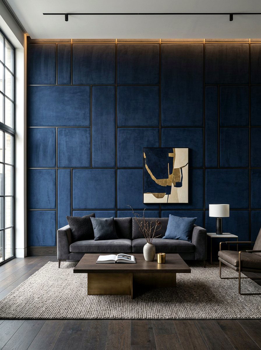 Contemporary Suede Wall Treatment - 30 wall wrapped headboard ideas