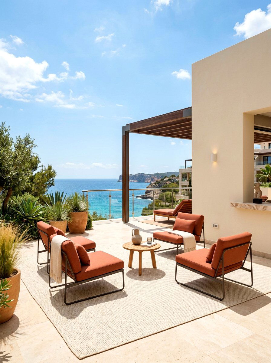 Contemporary Sun Terrace - 30 terracotta and cream patio ideas