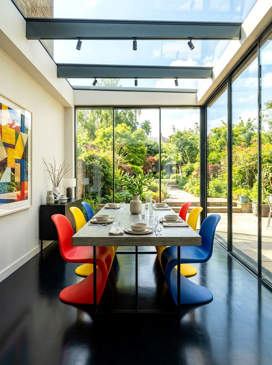 Contemporary Sunroom Dining - 30 sunroom dining ideas