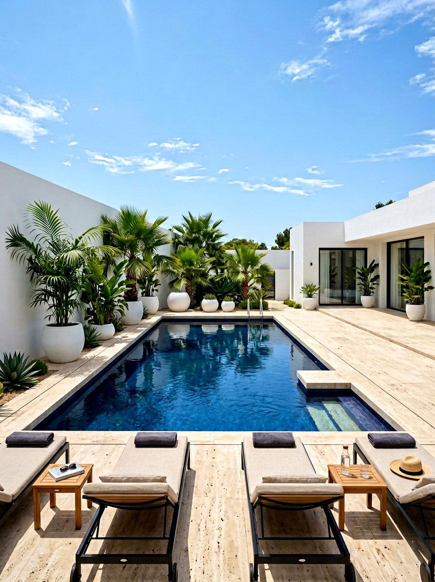 Contemporary Swimming Pool - 30 no grass backyard luxury ideas