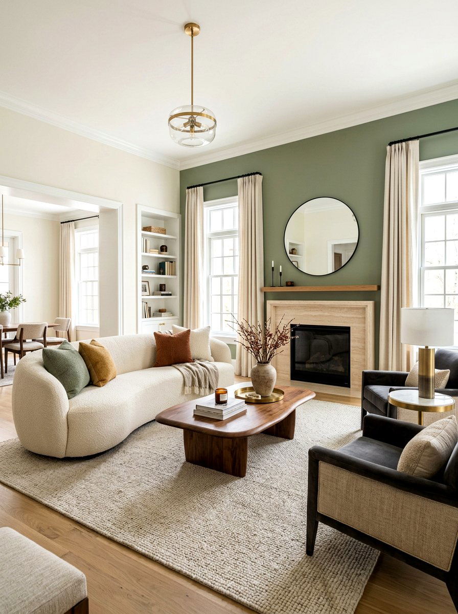 Contemporary Transitional Living Room - 30 transitional living room ideas