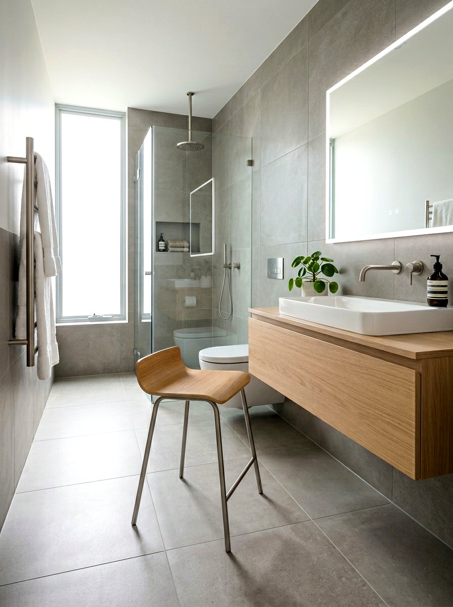 Contemporary Vanity Stool - 30 vanity stool bathroom ideas
