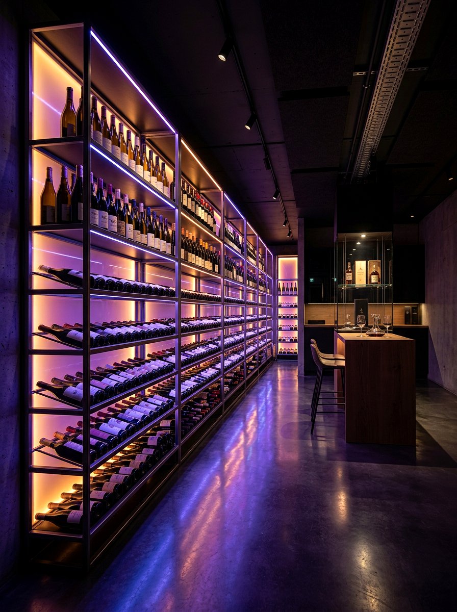 Contemporary Wine Room Lighting - 30 basement wine room ideas