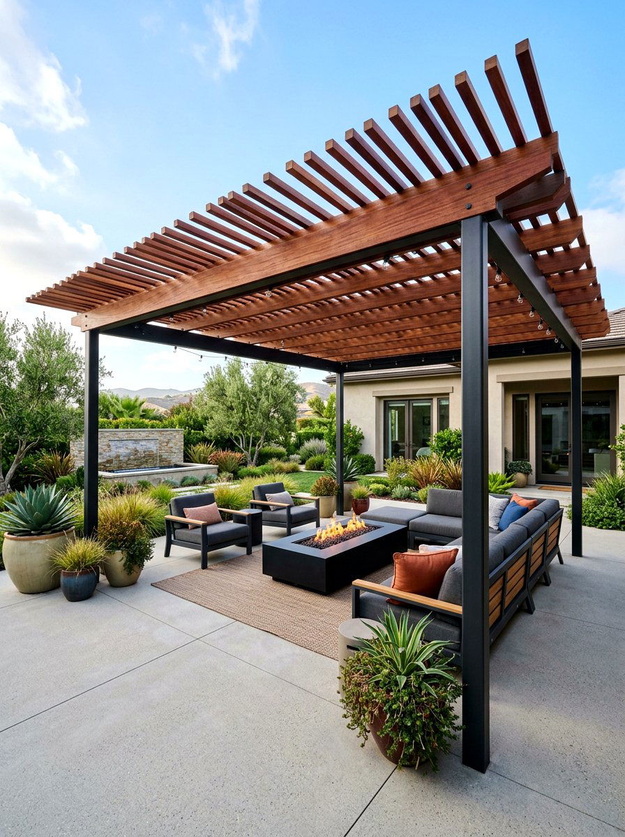 30 Fire Pit Pergola Ideas: Add Shade and Style to Your Patio