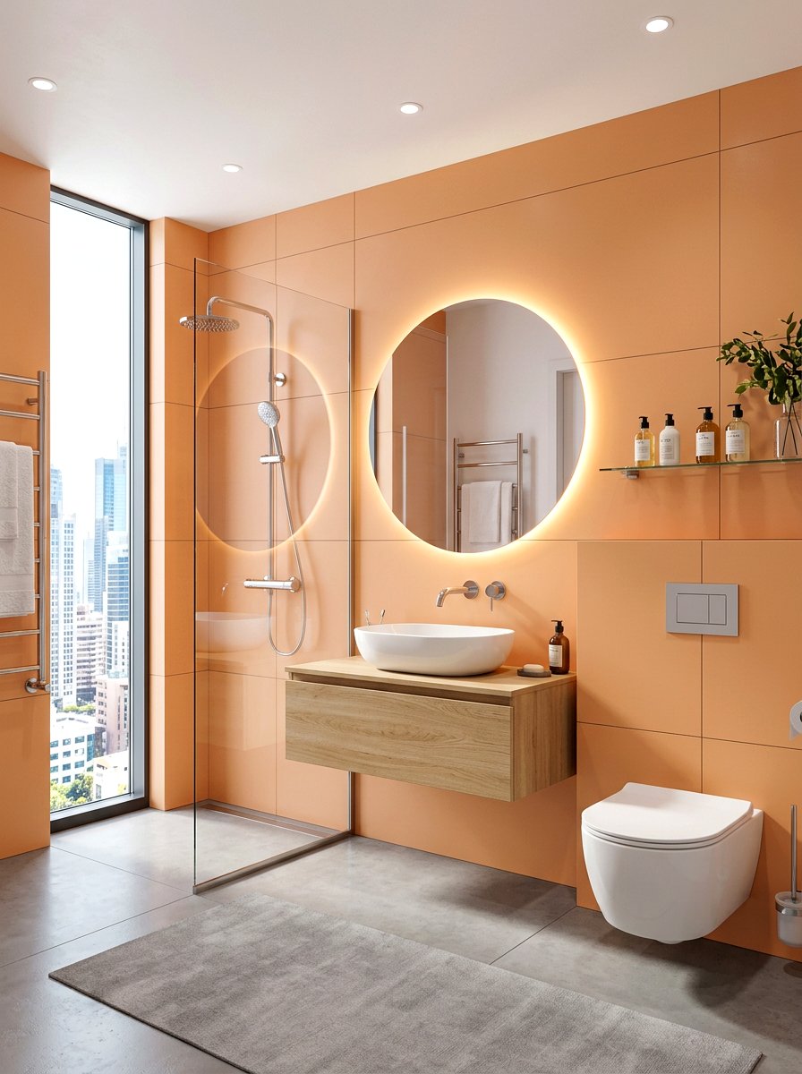 Contemporary apricot bathroom - 30 apricot bathroom ideas