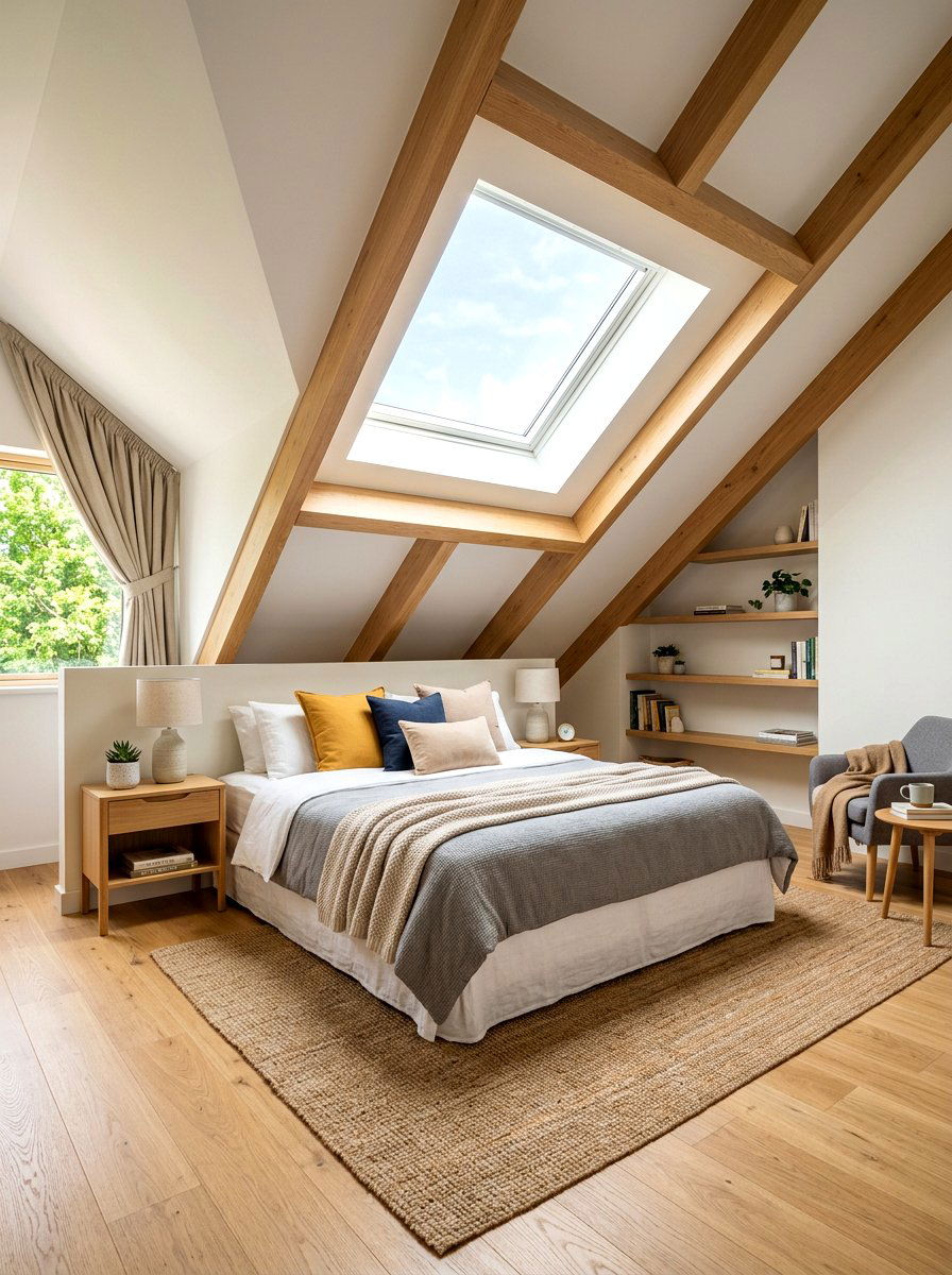 Contemporary attic bedroom - 30 calm minimal decor ideas