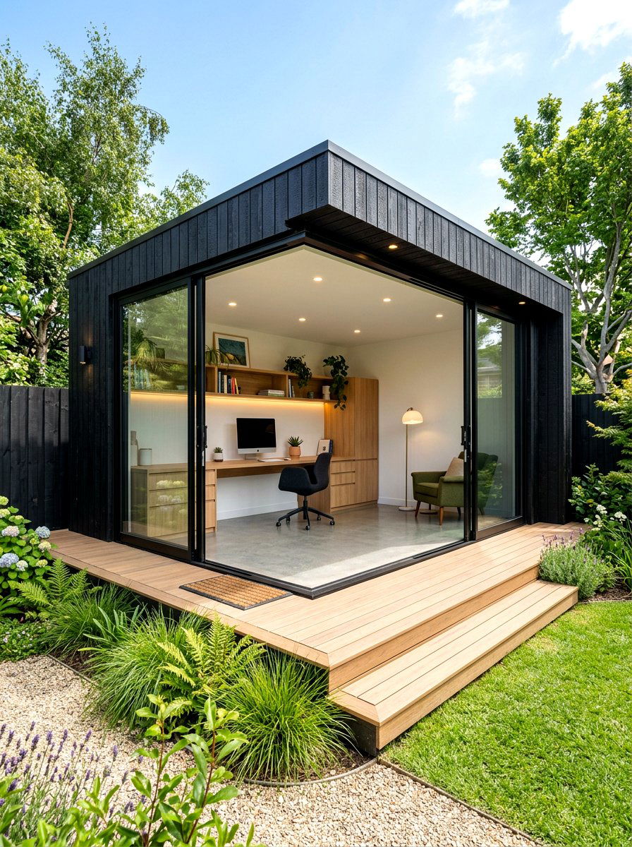 Contemporary backyard studio - 30 reading shed ideas