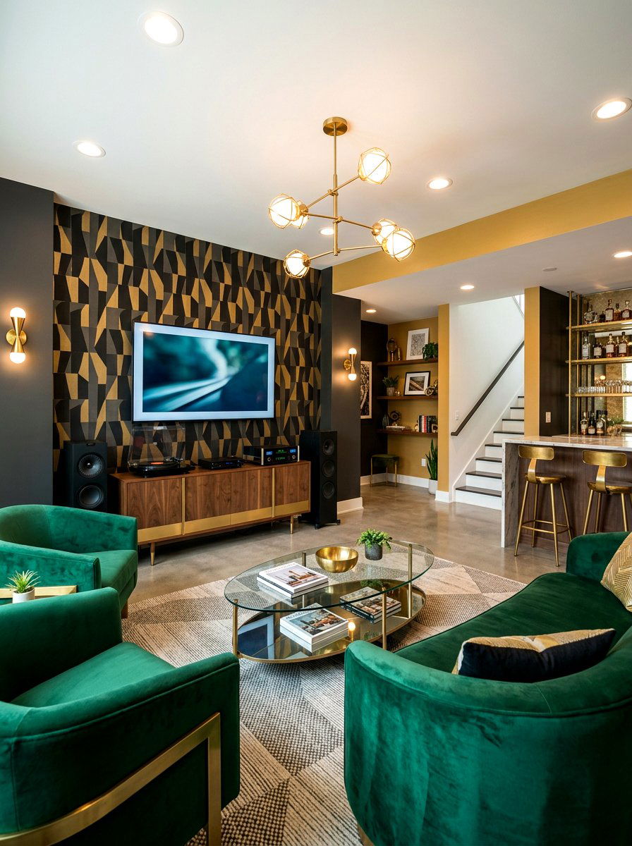 Contemporary basement retreat - 30 basement family lounge ideas