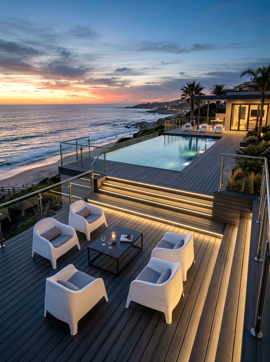 Contemporary beach deck - 30 beach house patio ideas