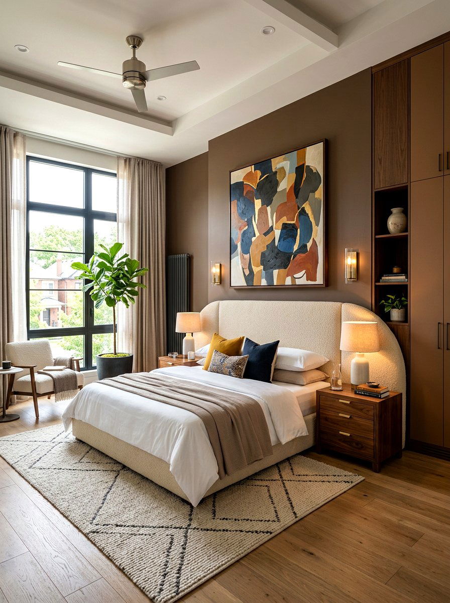 Contemporary brown bedroom - 30 chocolate bedroom ideas