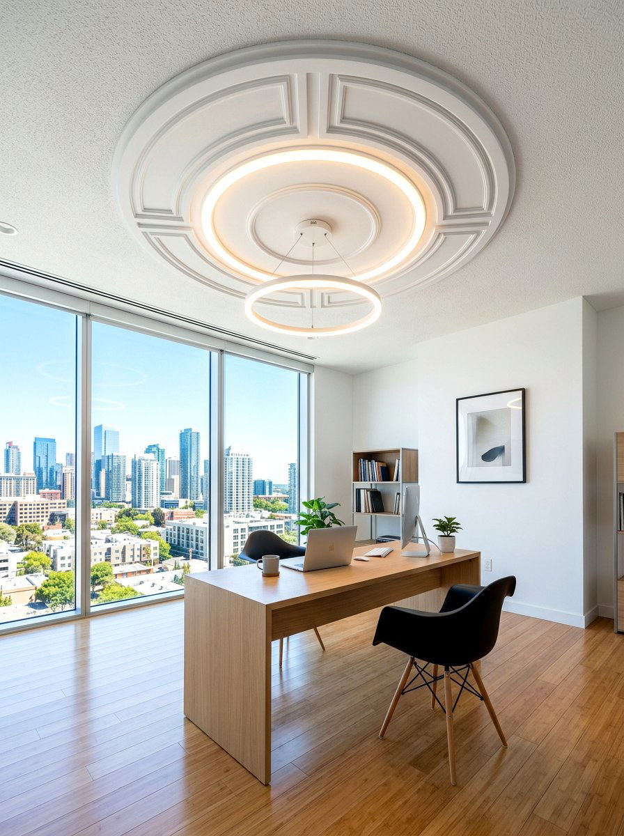 Contemporary ceiling medallion - 30 ceiling medallion ideas