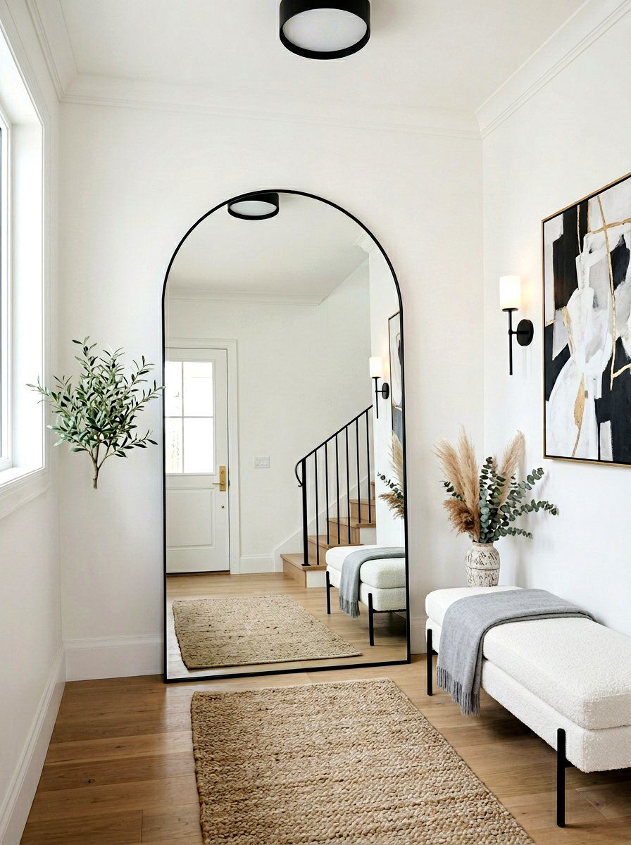 Contemporary entryway mirror - 30 entryway ideas