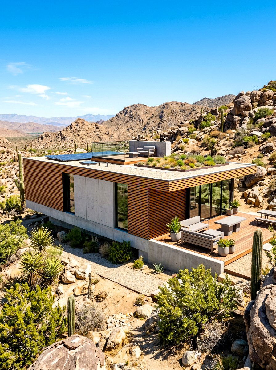 Contemporary flat roof cabin - 30 cabin exterior ideas