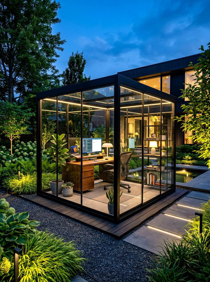 Contemporary glass gazebo - 30 garden gazebo ideas