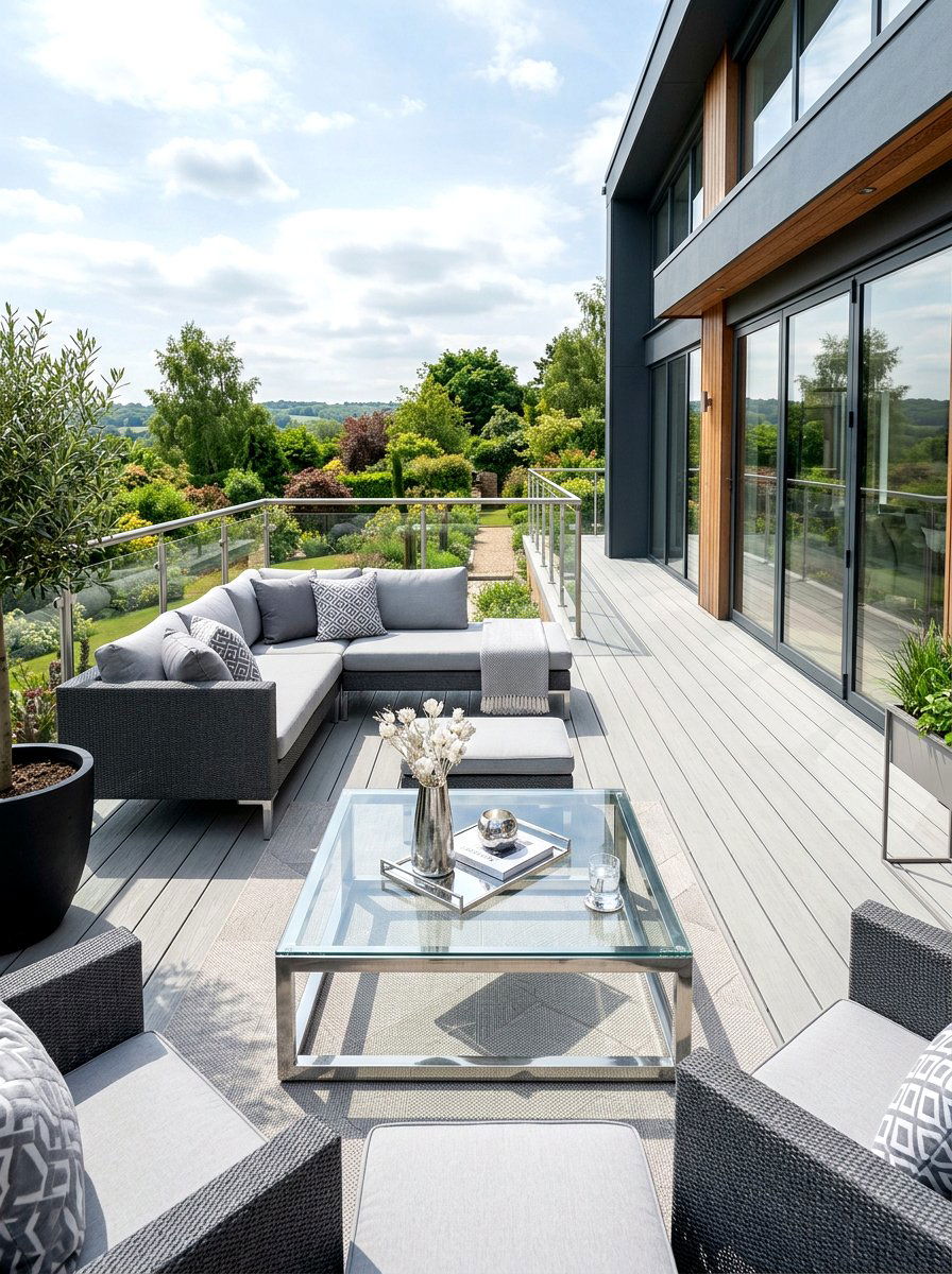 Contemporary gray deck - 30 cozy deck ideas
