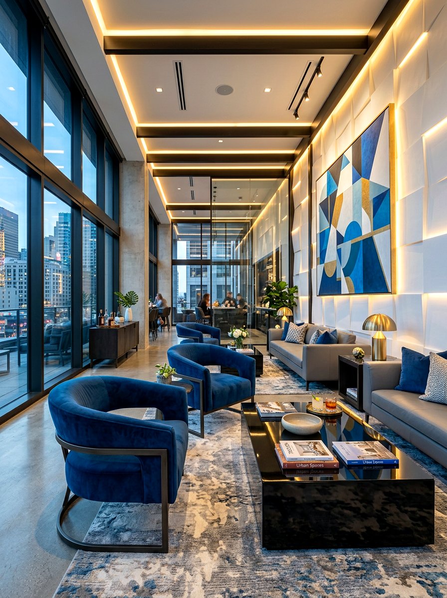 Contemporary hotel sitting area - 30 hotel lobby living room ideas