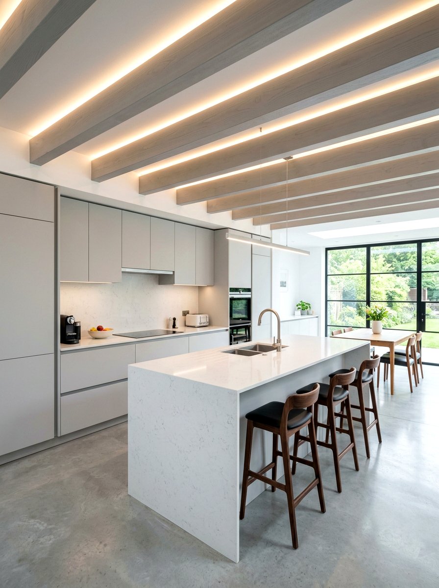 Contemporary kitchen ceiling beams - 30 kitchen ceiling beam ideas