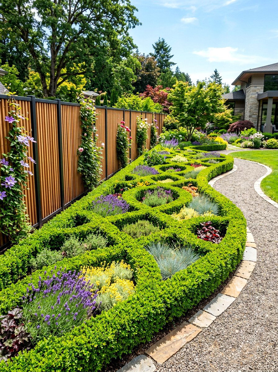 Contemporary knot garden border - 30 knot garden ideas