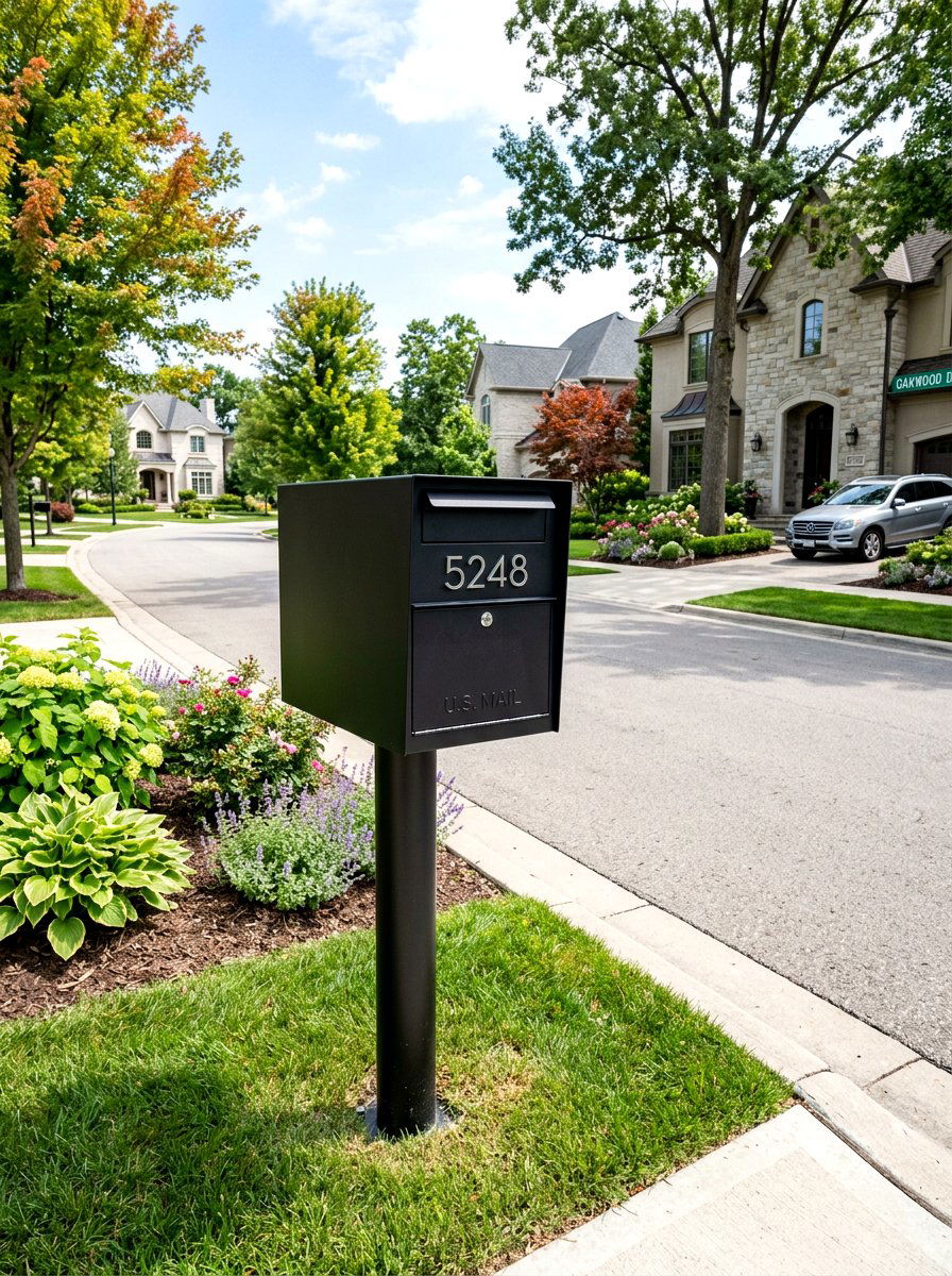 Contemporary locking mailbox - 30 modern mailbox ideas