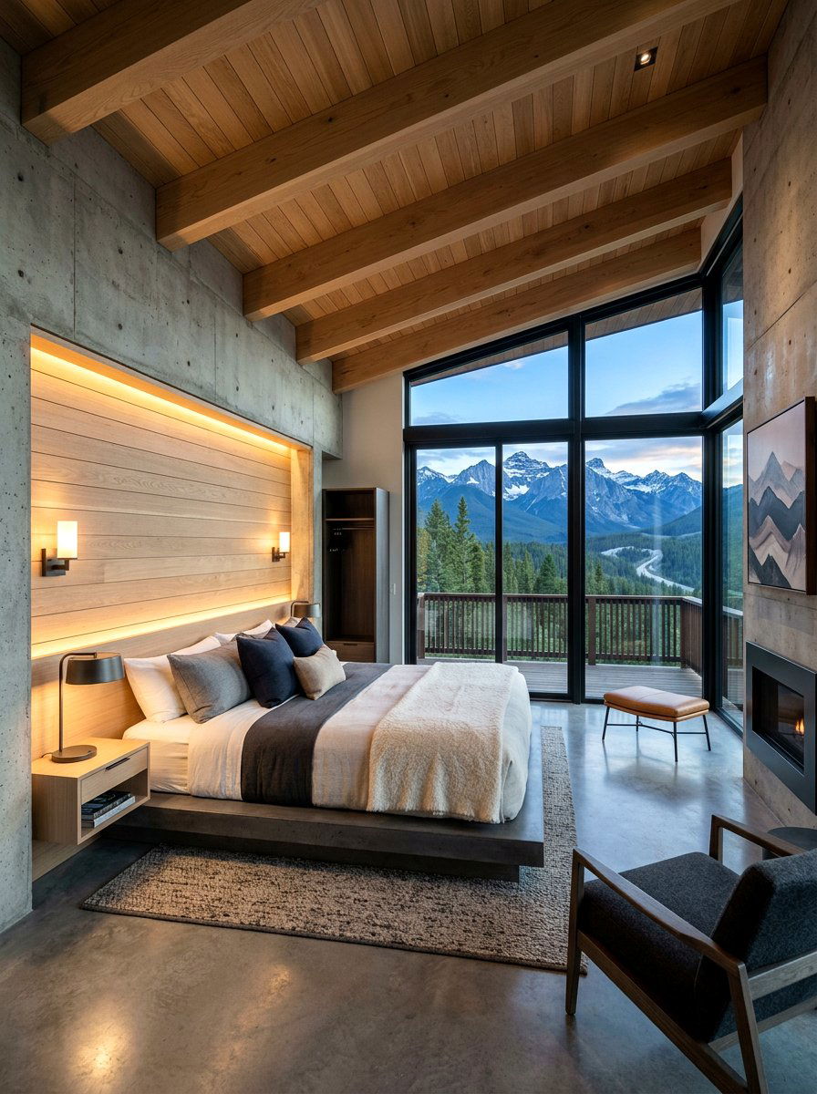 Contemporary mountain cabin bedroom - 30 mountain cabin bedroom ideas