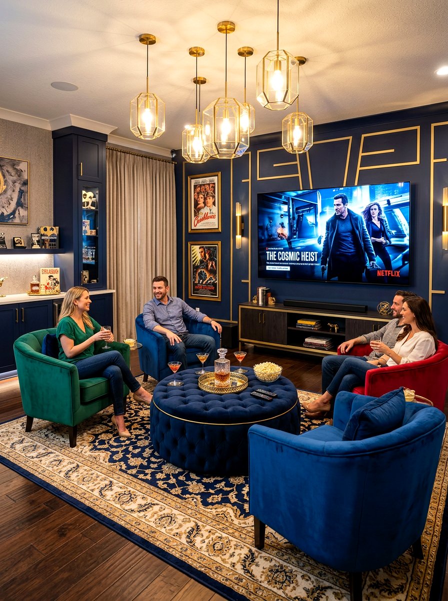 Contemporary movie lounge - 30 movie room ideas