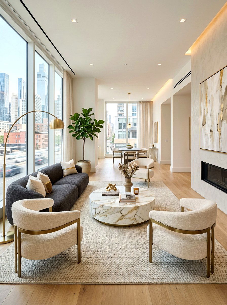 Contemporary neutral living room - 30 warm neutral living room ideas