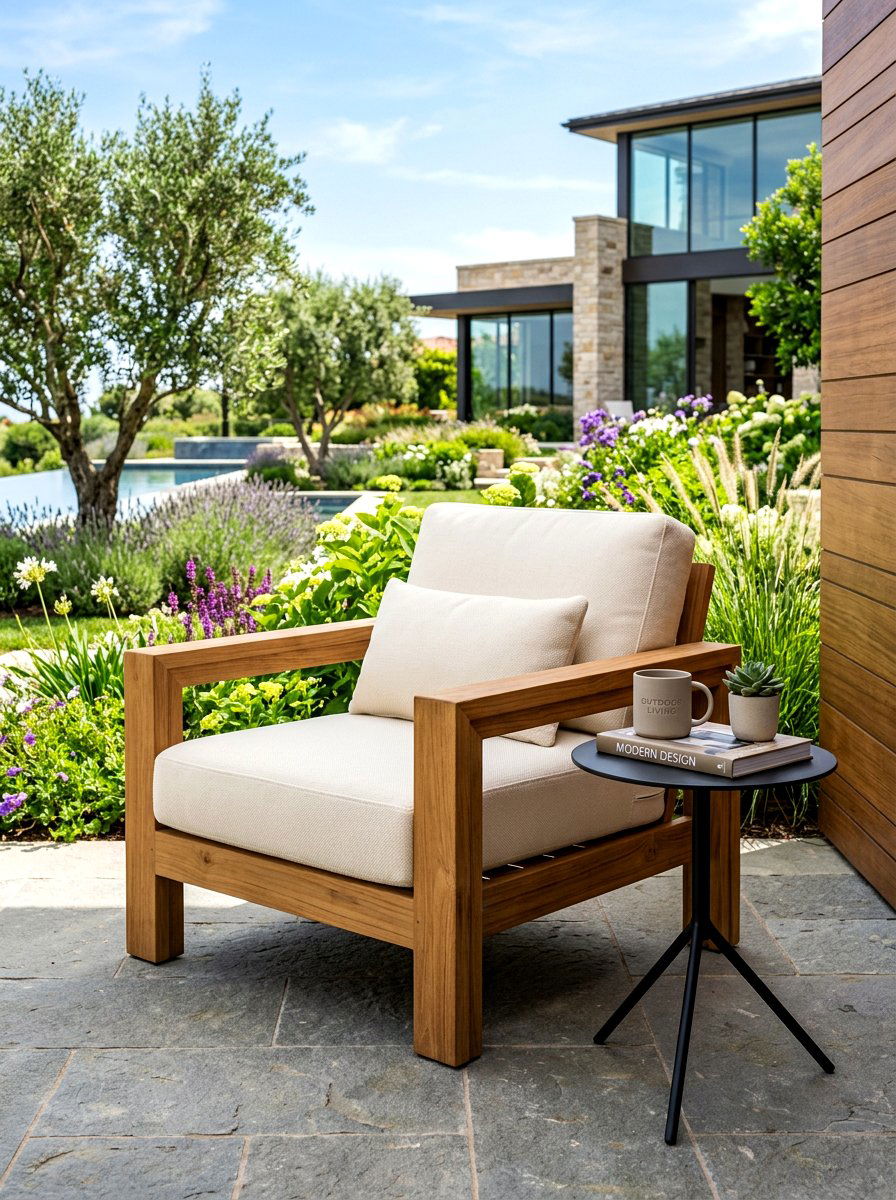 Contemporary outdoor armchair - 30 front porch seating nook ideas