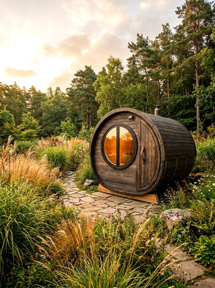 Contemporary prefab sauna pod - 30 outdoor sauna backyard ideas aesthetic