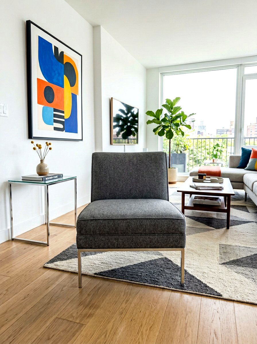 Contemporary slipper armless chair - 30 armless chair living room ideas
