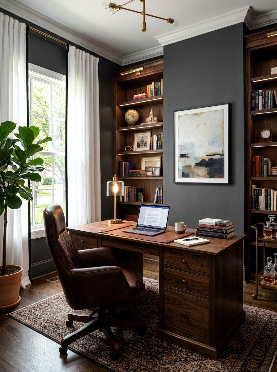 Contrast Trim Curtains - 30 curtain layering ideas