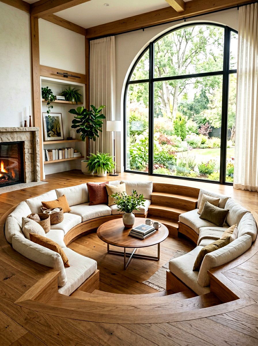 Conversation pit living room - 30 seventies living room ideas