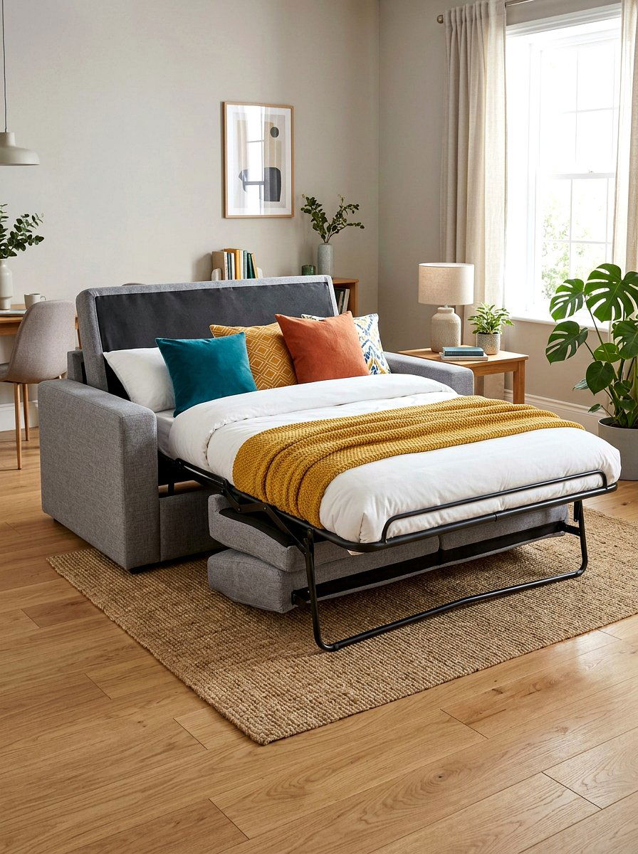 Convertible Ottoman Bed - 30 flexible apartment furniture ideas
