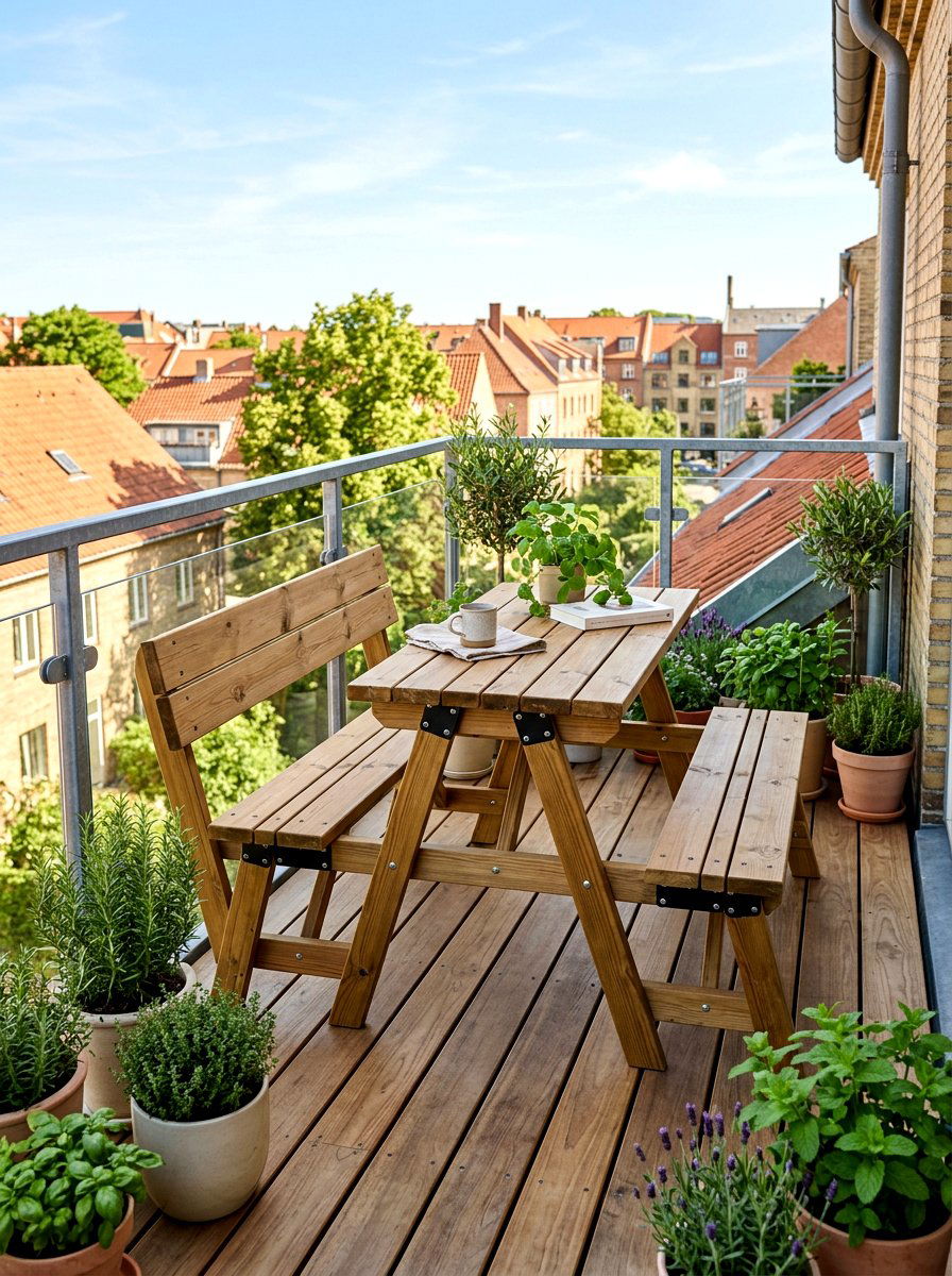 Convertible picnic table bench - 30 backyard picnic table ideas