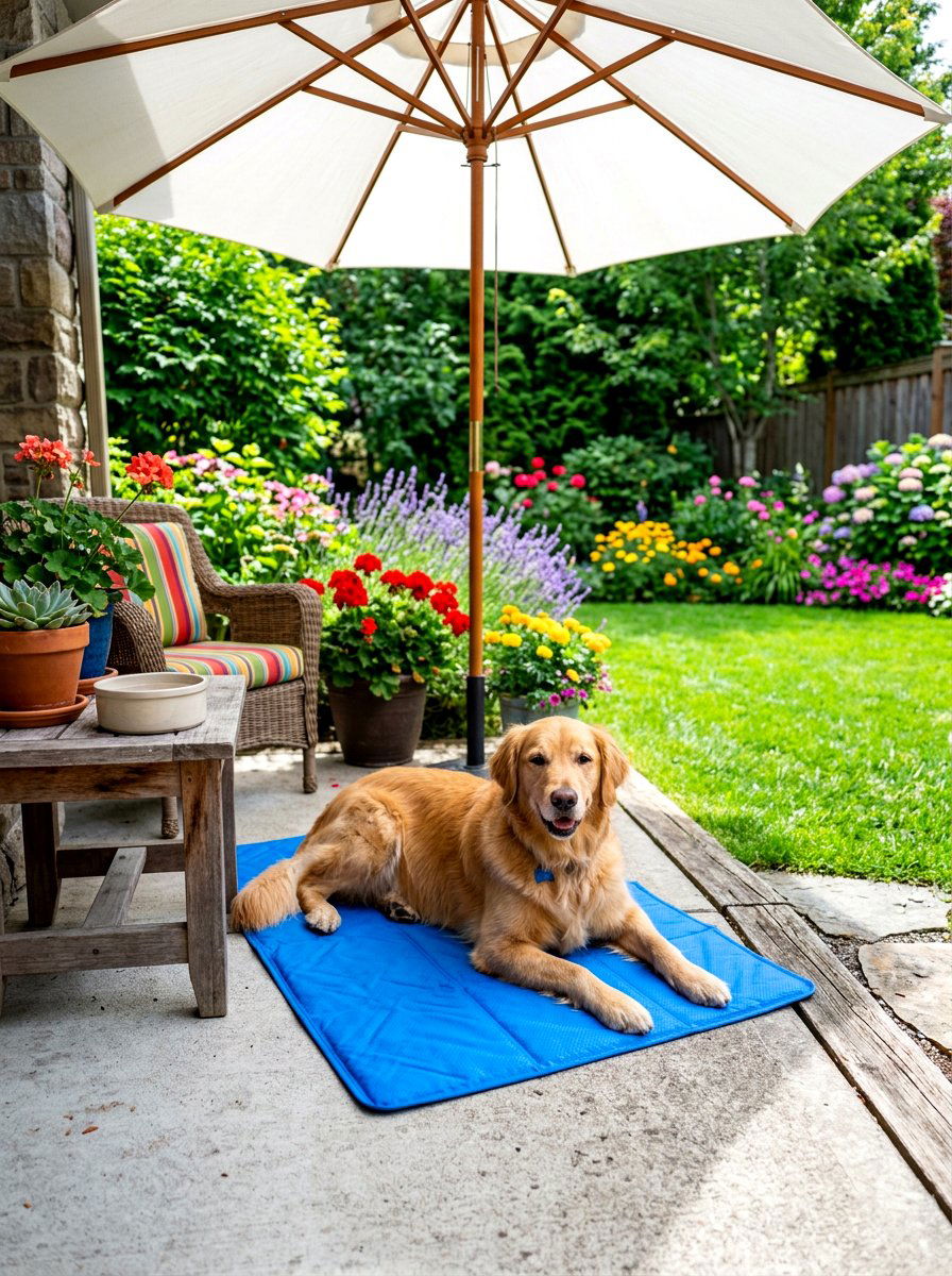 Cooling Dog Mat - 30 dog friendly patio ideas