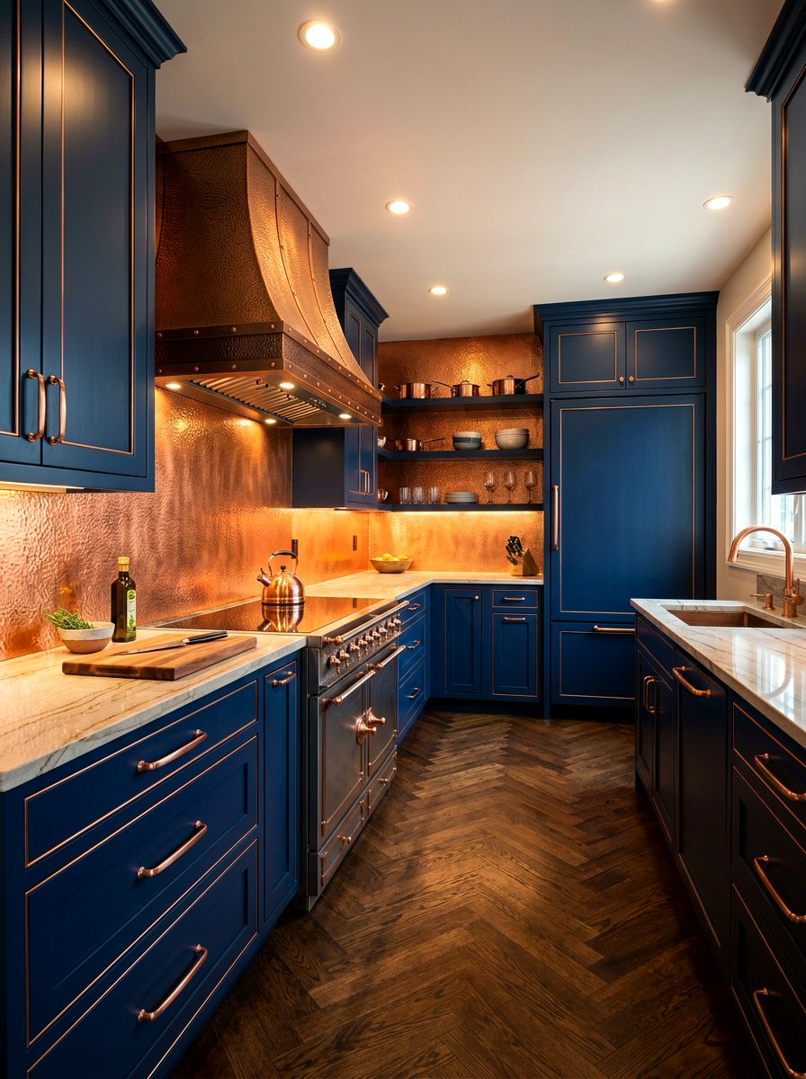 Copper Accent Kitchen Wall - 30 appliance wall kitchen ideas