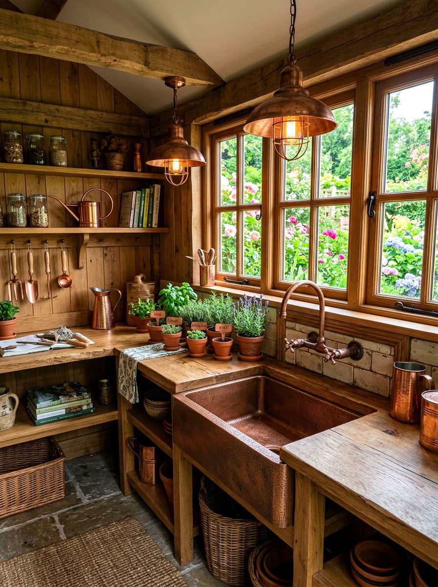 Copper Accents Garden Shed - 30 potting shed decor ideas