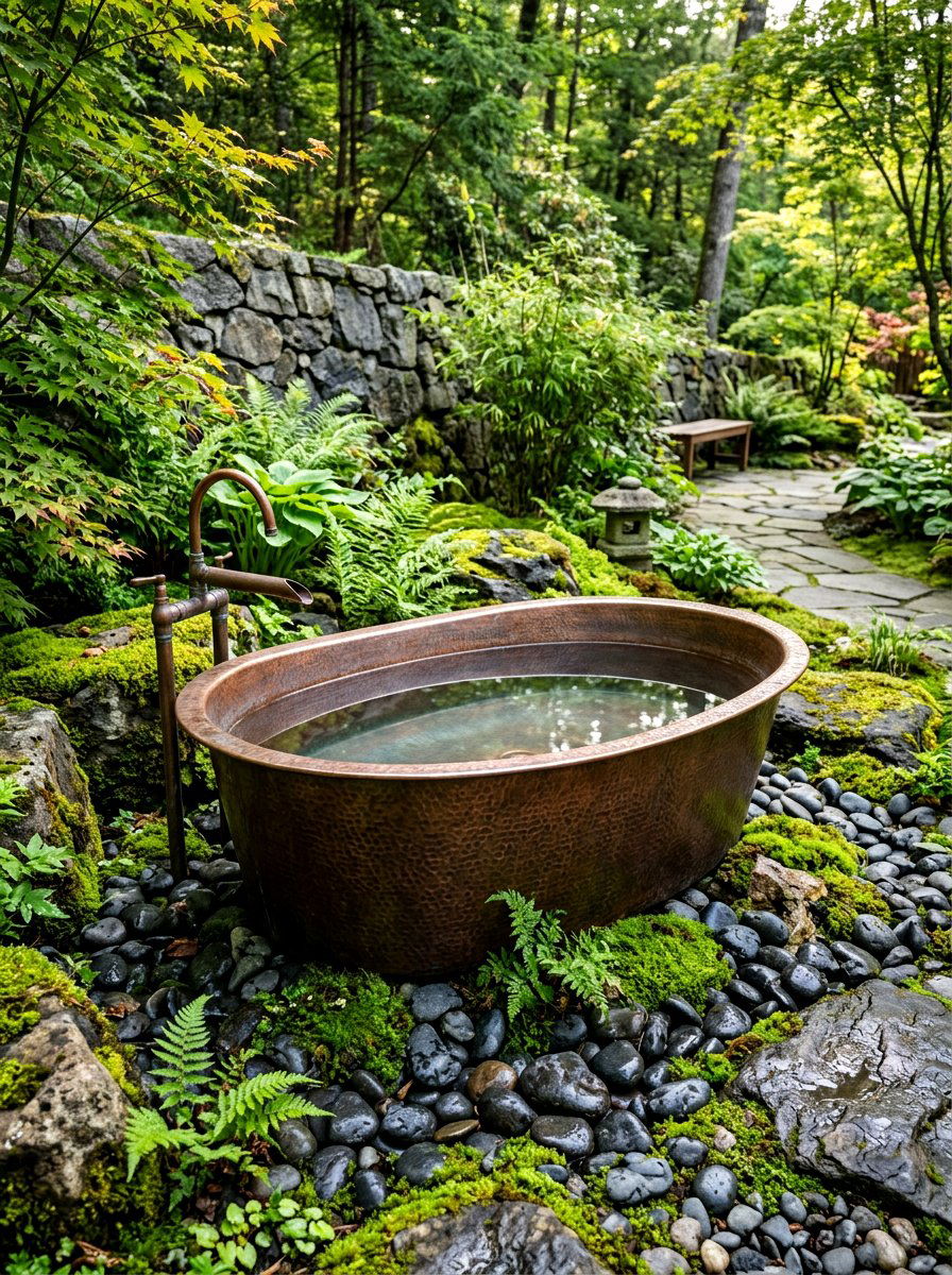 Copper Basin Spa Feature - 30 spa patio retreat ideas