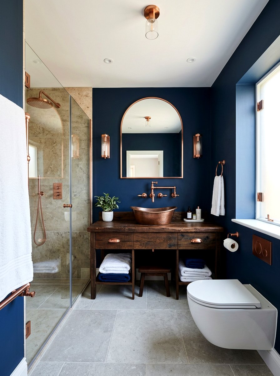 Copper Bathroom Fixture - 30 sunset bathroom ideas