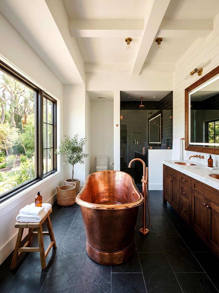 Copper Bathroom Tub - 30 nontoxic bathroom ideas