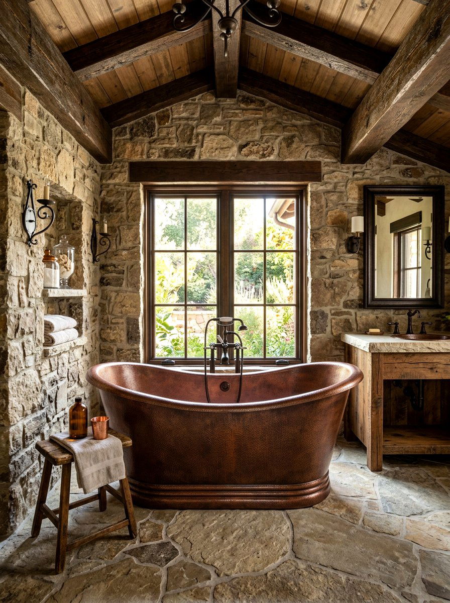 Copper Bathtub - 30 cocoon bath ideas