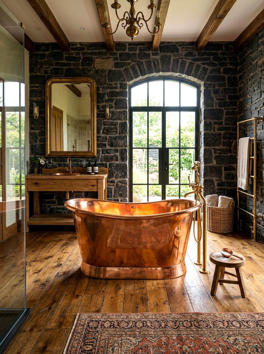 Copper Bathtub Bathroom - 30 dramatic bathroom ideas