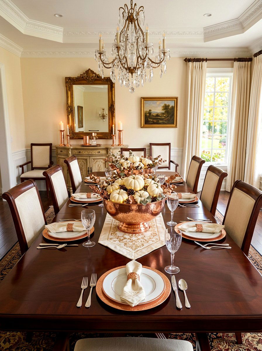 Copper Bowl - 30 autumn centerpiece bowl ideas