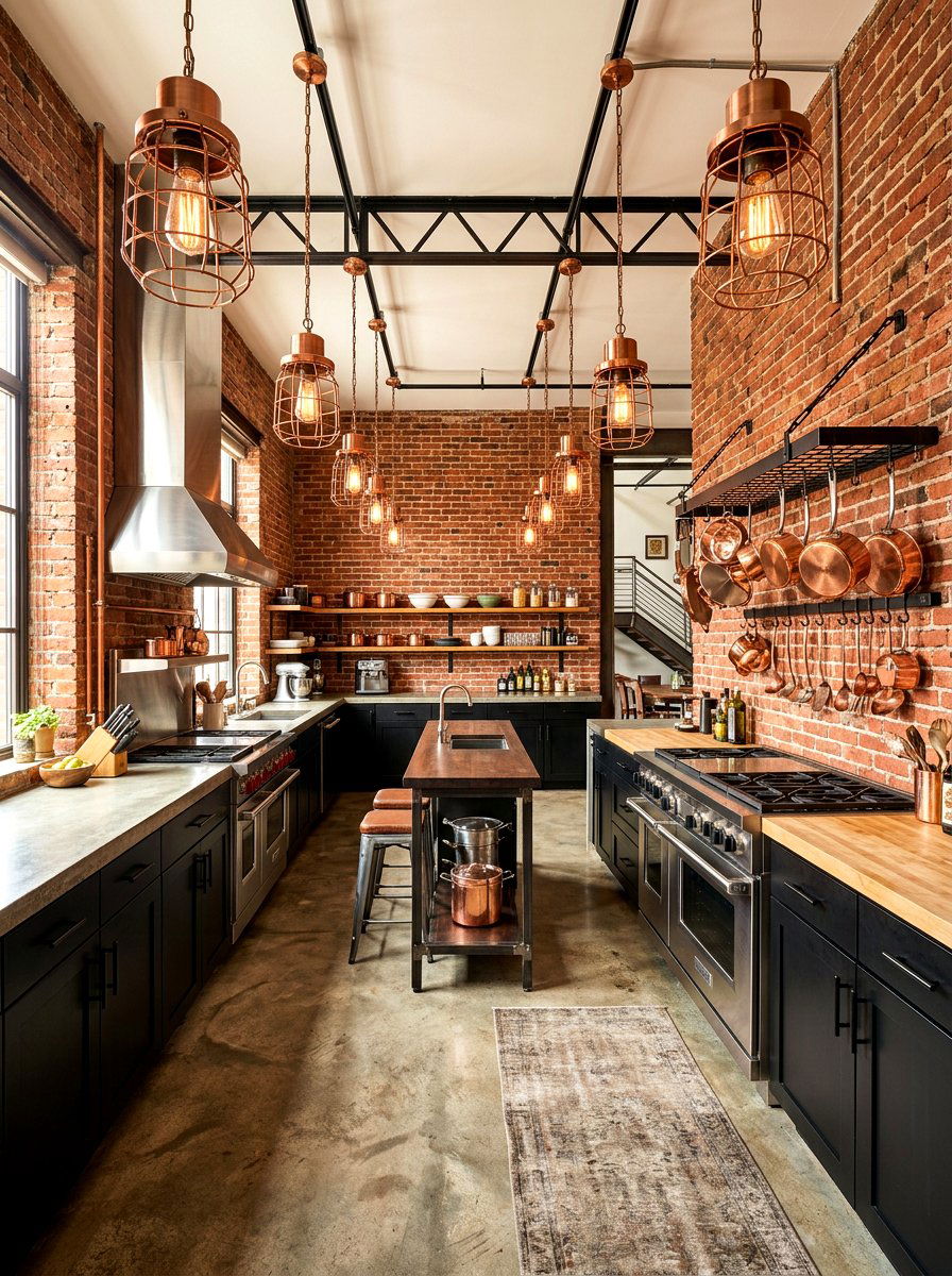 Copper Caged Lantern - 30 kitchen lantern lighting ideas